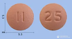 쿠에핀정25mg(쿠에티아핀푸마르산염) 사진